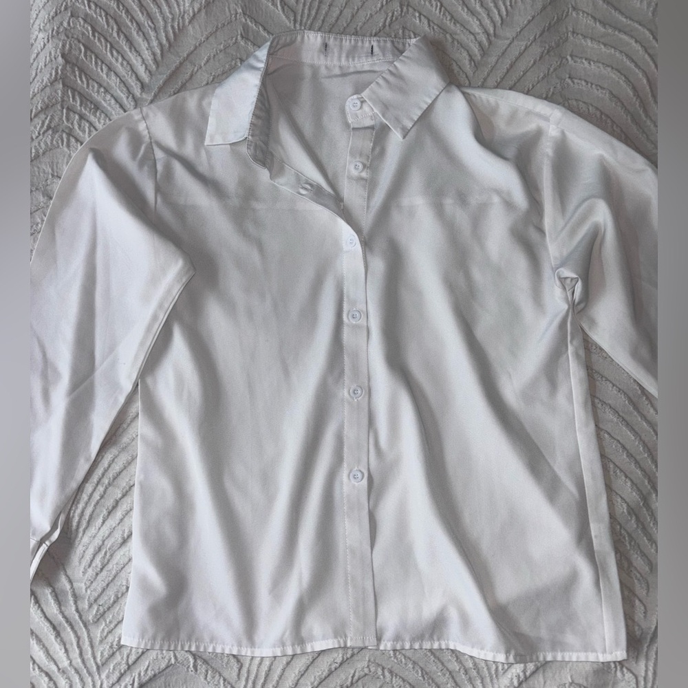 Classic White Button-Up Shirt